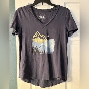 United by Blue Navy Graphic Mountain Tee